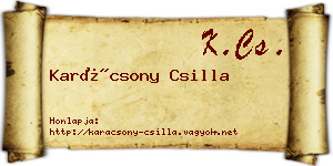 Karácsony Csilla névjegykártya